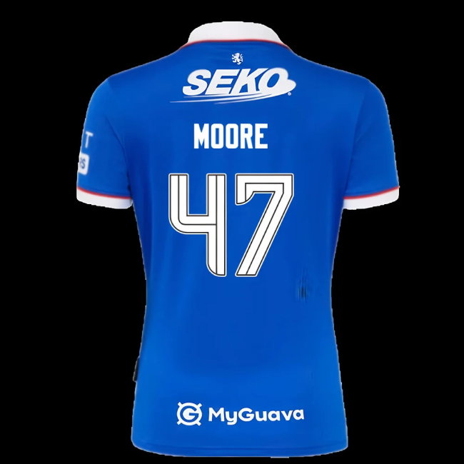 2025-2026 Rangers Home Shirt (Moore 47)-SoccerKits Hub | Buy Soccer Jerseys Online